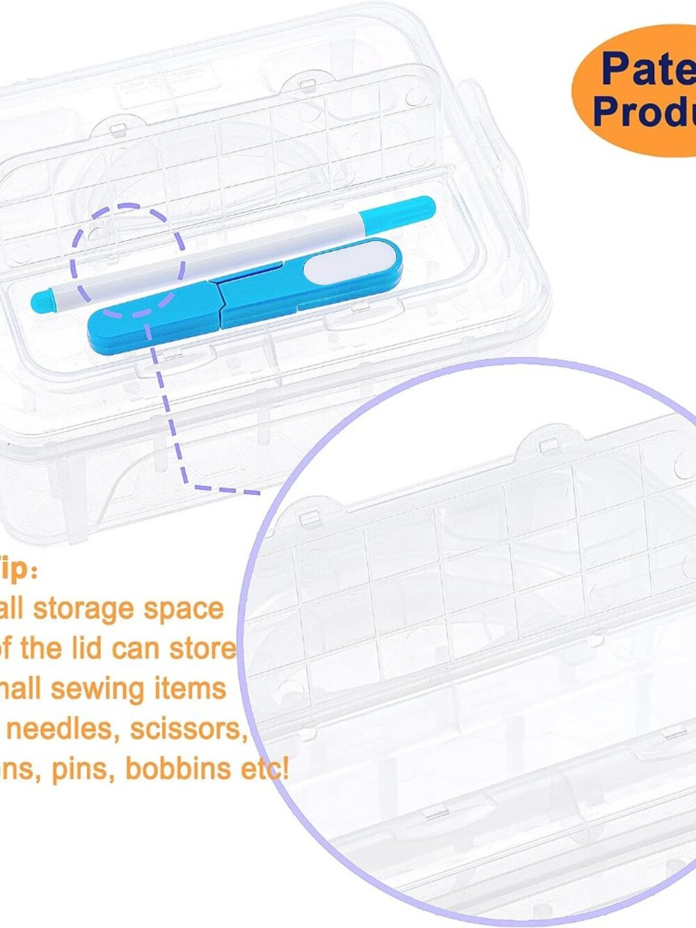 3 Layer Stackable Clear Storage Box Organizer - Picture 6 of 7